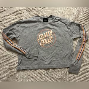 Santa Cruz Skateboards size XS long-sleeve CROP TOP